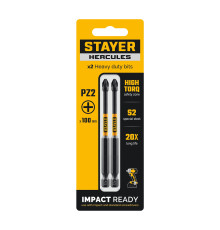 STAYER HERCULES, PZ2, 100 мм, 5 шт, торсионные биты (26233-2-100-5)