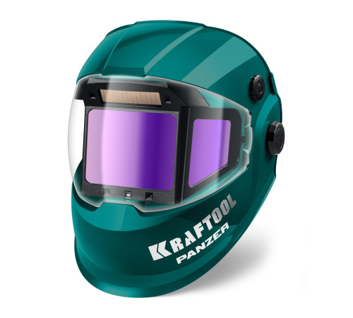 KRAFTOOL PANZER хамелеон, с панорамным трёхсторонним светофильтром, затемнение 3/4-8/9-14, маска сварщика (11061) купить  в Сочи
