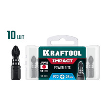 KRAFTOOL Impact PZ 2, 25 мм, 10 шт, ударные биты (26193-2-25-S10)
