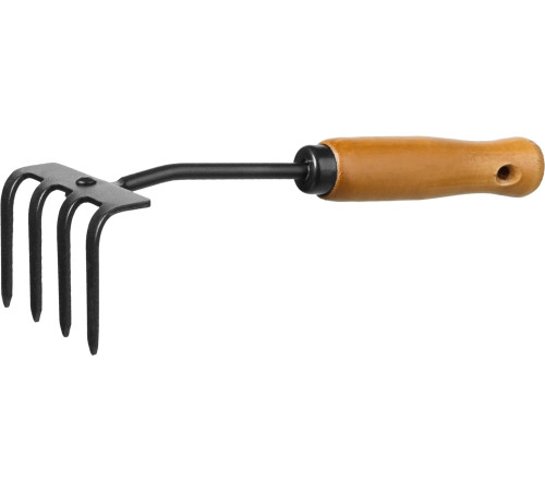 GRINDA ProLine 64х100х270 мм, 4-х зубые, деревянная ручка, садовые грабли (421515) купить  в Сочи