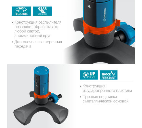GRINDA RX-2, с шестерённой передачей, пластиковый, на подставке, стационарный распылитель, PROLine (429303) купить в Сочи GRINDA RX-2, с шестерённой передачей, пластиковый, на подставке, стационарный распылитель, PROLine (429303) купить в Сочи