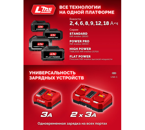 ЗУБР 20 В, 40 Н·м, без АКБ (LMS), дрель-шуруповерт (ДШ-40) купить  в Сочи