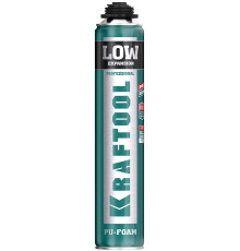 KRAFTOOL LOW EXPANSION, 800 мл, пистолетная, всесезонная, SVS, не залипающий клапан, выход до 50 л, монтажная пена (41181)