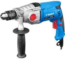ЗУБР 1100 Вт, 13 мм, 2 скорости, ударная дрель, мет. корпус, кейс, Профессионал (ЗДУ-1100-2 ЭРММ2)
