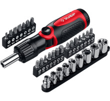 ЗУБР реверсивно-рычажная отвертка с насадками (25161-H31)