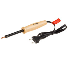 ЗУБР 25 Вт, клин, электропаяльник с деревянной рукояткой (55405-25)