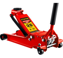 STAYER F-37 RED FORCE, 3.5 т, 98 - 535 мм, универсальный подкатной домкрат для СТО, Professional (43158-3.5)