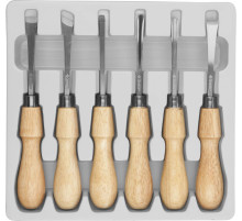 ЗУБР 6 предм, фигурные стамески, Профессионал (18373-H6)