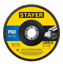 STAYER 125 х 22.2 мм, P60, КЛТ, Круг лепестковый торцевой, Professional (36581-125-060)