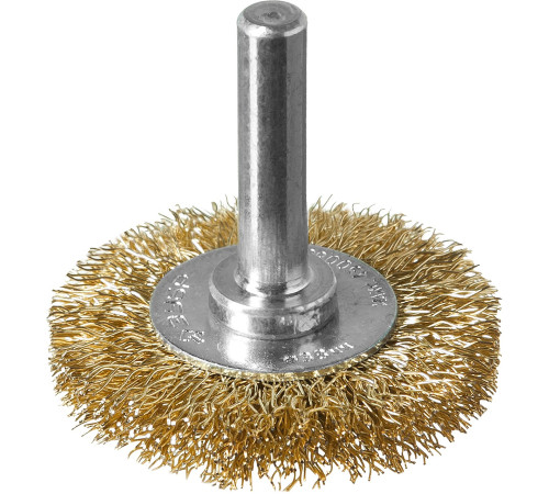 ЗУБР 38 мм, витая стальная латунированная проволока 0.3 мм, щетка дисковая для дрели, Профессионал (3520-038) купить  в Сочи