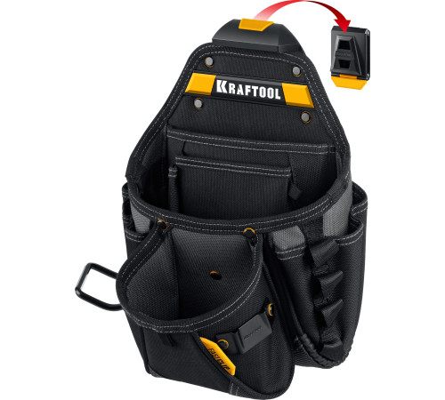 KRAFTOOL KP-27 с быстросъёмным креплением FastClip, 27 карманов и петли, 350 х 260 мм, поясная сумка (38773) купить  в Сочи