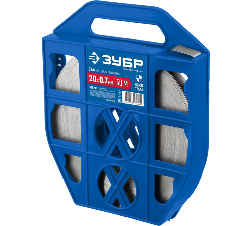 ЗУБР БДЛ, 20 x 0.7 мм, 50 м, бандажная лента нержавеющая, Профессионал (310243) купить  в Сочи