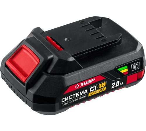 ЗУБР С1-18, 18 В, 2.0 А·ч, аккумуляторная батарея (АКБ-С1-18-2) купить  в Сочи