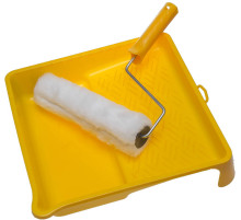 STAYER ВЕСТАН, 44 х 240 мм, ворс 15 мм, бюгель 6 мм, полиакрил, все виды ЛКМ, малярный валик в наборе с ванночкой (0540-24)