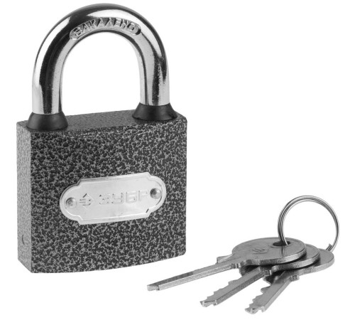 ЗУБР 50 мм, металлический корпус, навесной замок (3712-50) купить  в Сочи