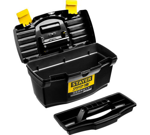 STAYER ORION-19, 480 х 250 х 240 мм, (19″), пластиковый ящик для инструментов (38110-18) купить в Сочи STAYER ORION-19, 480 х 250 х 240 мм, (19″), пластиковый ящик для инструментов (38110-18) купить в Сочи