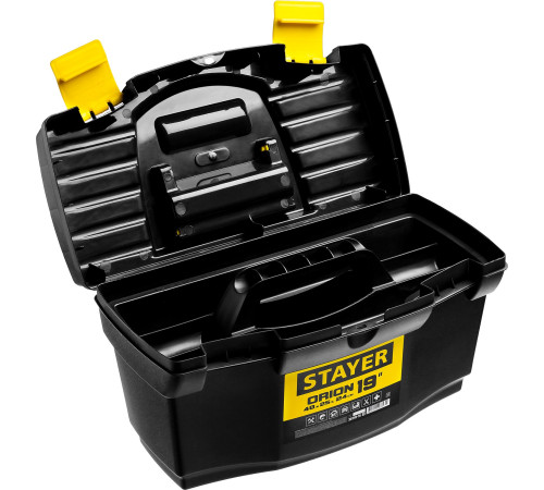 STAYER ORION-19, 480 х 250 х 240 мм, (19″), пластиковый ящик для инструментов (38110-18) купить в Сочи STAYER ORION-19, 480 х 250 х 240 мм, (19″), пластиковый ящик для инструментов (38110-18) купить в Сочи