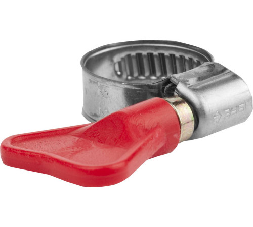 ЗУБР Бабочка, 12 - 20 мм, накатная лента 9 мм, 2 шт, нержавеющий хомут, Профессионал (37835-12-20) купить  в Сочи