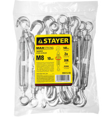 STAYER DIN 1480, М8, 10 шт, талреп крюк-кольцо (30515-08)