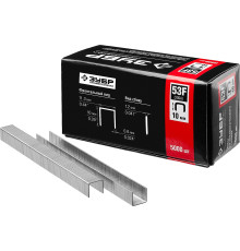 ЗУБР тип 20GA (53F/D/056) 10 мм, 5000 шт, скобы для степлера, Профессионал (31950-10)