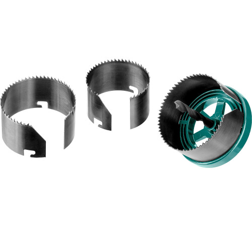 KRAFTOOL 3 шт, (60-67-74 x 32 мм), наборная кольцевая пила по дереву (29582-H3-32) купить  в Сочи