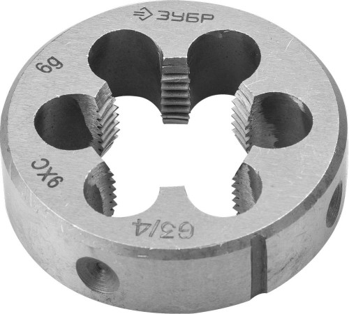 ЗУБР G 1/2″, сталь 9ХС, плашка круглая ручная (4-28032-1/2) купить  в Сочи