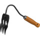 GRINDA ProLine 120х86х265 мм, 3-х зубые, деревянная ручка, грабли-рыхлитель (421514) купить в Сочи