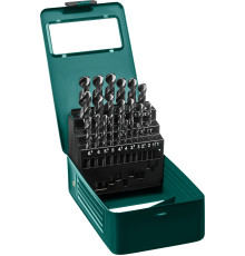 KRAFTOOL HSS-G, 25 шт, (1-13 мм), сталь P6M5, набор сверл по металлу (29651-H25)