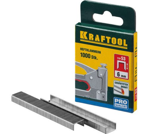 KRAFTOOL узкие, тип 53 (A/10/JT21) 23GA 18 мм, 1000 шт, скобы для степлера (31670-18) купить в Сочи KRAFTOOL узкие, тип 53 (A/10/JT21) 23GA 18 мм, 1000 шт, скобы для степлера (31670-18) купить в Сочи