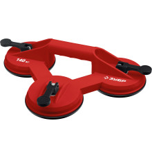 ЗУБР 140 кг, пластмассовый, тройной, стеклодомкрат на присоске (33724-3)