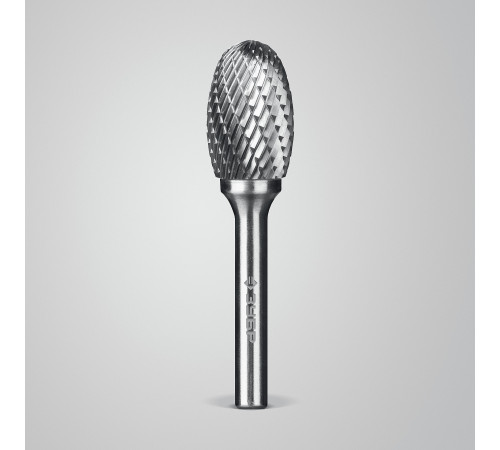 ЗУБР 16х25 мм, тип E (овал, радиус 6.5 мм), хв-к 6 мм, твердосплавная борфреза, ПРОФЕССИОНАЛ (28804-16-25) купить  в Сочи