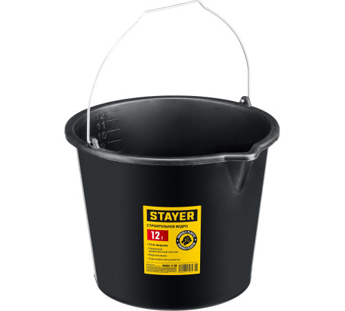 STAYER STRONG, 12 л, строительное пластиковое ведро (06083-12) купить в Сочи STAYER STRONG, 12 л, строительное пластиковое ведро (06083-12) купить в Сочи