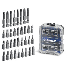 ЗУБР Профи 35 предм., система стыковки Z-БОКС, набор бит, Профессионал (26394-H35)