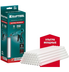 KRAFTOOL Ultra Power, 11 х 250 мм, 40 шт, ультрамощные, прозрачные, клеевые стержни (06848-40)