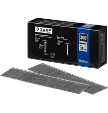 ЗУБР тип 18GA (47/300/F) 30 мм, 5000 шт, гвозди для нейлера, Профессионал (31830-30)