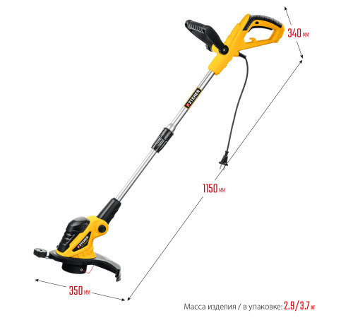 STEHER 600 Вт, ш/с 30 см, сетевой триммер (TEL-30-600) купить  в Сочи