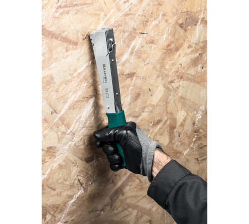 KRAFTOOL HAMMER TACKER, тип 53 (A/10/JT21) 23GA (6 - 10 мм), высокоскоростной стальной скобозабиватель (3153) купить в Сочи KRAFTOOL HAMMER TACKER, тип 53 (A/10/JT21) 23GA (6 - 10 мм), высокоскоростной стальной скобозабиватель (3153) купить в Сочи