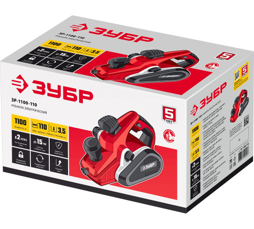 ЗУБР 1100 Вт, 110 мм, электрический рубанок (электрорубанок) (ЗР-1100-110) купить  в Сочи