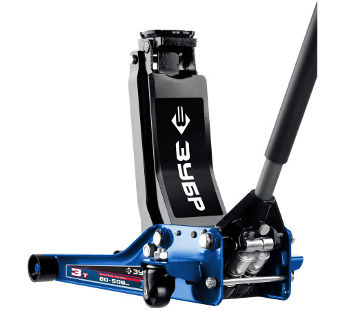 ЗУБР X85, 3 т, 80 - 508 мм, универсальный гидравлический подкатной домкрат для СТО, Профессионал (43051-3) купить  в Сочи