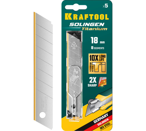 KRAFTOOL 18 мм, 5 шт, сегментированные лезвия (09605-TIN-18-S5) купить в Сочи KRAFTOOL 18 мм, 5 шт, сегментированные лезвия (09605-TIN-18-S5) купить в Сочи