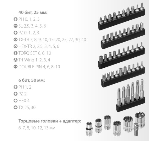 KRAFTOOL Expert-55, 55 предм., реверсивная отвертка с насадками (25554-H55) купить в Сочи KRAFTOOL Expert-55, 55 предм., реверсивная отвертка с насадками (25554-H55) купить в Сочи