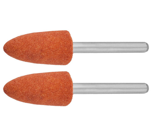 ЗУБР 2 шт, 9.5 x 19.0 х 3.2 мм, L 45 мм, P 120, набор абразивных шлифовальных конусов (35912) купить  в Сочи