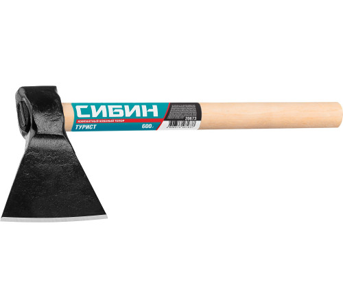 СИБИН Турист, 600/800 г, 390 мм, кованый топор с округлым лезвием (20673) купить  в Сочи