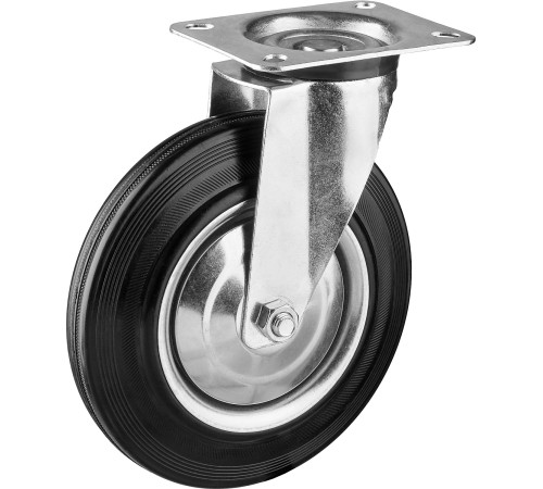 ЗУБР d 200 мм, г/п 185 кг, игольчатый подшипник, резина/металл, поворотное колесо, Профессионал (30936-200-S) купить  в Сочи