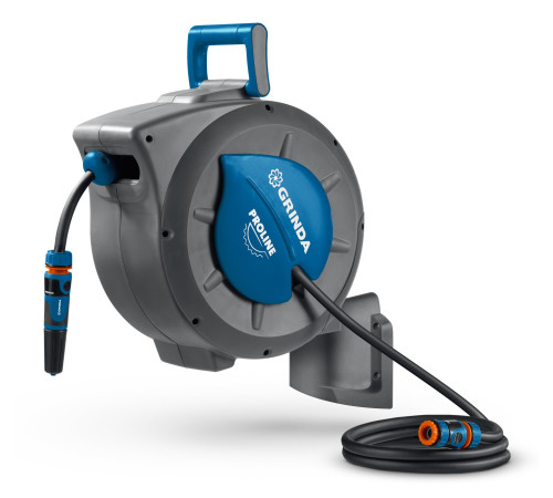 GRINDA HRA-20, шланг 20м x 1/2″, на поворотном кронштейне настенная, поливочный набор 4 предмета, катушка автоматическая со шлангом ProLine (428470) купить  в Сочи GRINDA HRA-20, шланг 20м x 1/2″, на поворотном кронштейне настенная, поливочный набор 4 предмета, катушка автоматическая со шлангом ProLine (428470) купить  в Сочи