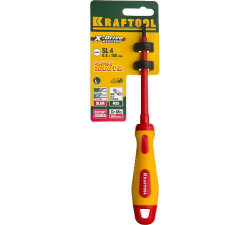 KRAFTOOL SL4 х 100 мм, высоковольтная отвертка (250083-4.0-100) купить  в Сочи