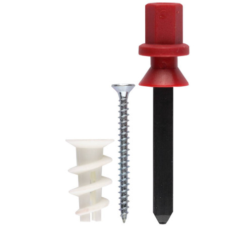 ЗУБР ДРИВА, 23 мм, 8 шт, нейлоновый дюбель для гипсокартона с саморезом и установочной насадкой для дрели (4-301256) купить  в Сочи