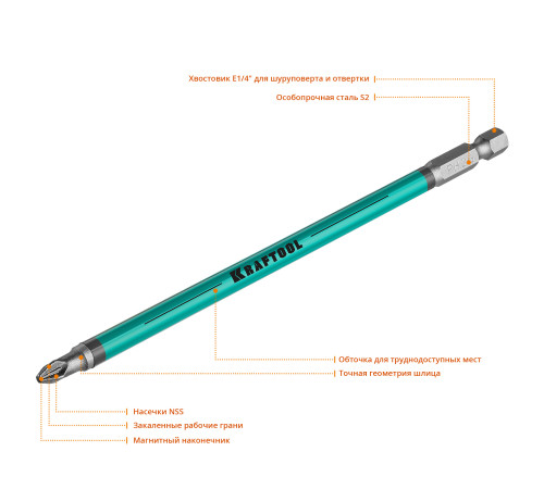 KRAFTOOL Optimum PZ2, 150 мм, 5 шт, биты (26124-2-150-5) купить в Сочи KRAFTOOL Optimum PZ2, 150 мм, 5 шт, биты (26124-2-150-5) купить в Сочи