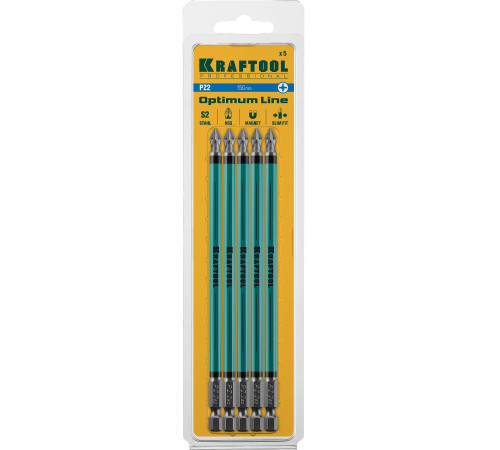 KRAFTOOL Optimum PZ2, 150 мм, 5 шт, биты (26124-2-150-5) купить в Сочи KRAFTOOL Optimum PZ2, 150 мм, 5 шт, биты (26124-2-150-5) купить в Сочи
