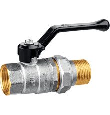 ЗУБР d 1/2″, ручка-рычаг, ″мама-папа″, полнопроходной шаровой кран с накидной гайкой (51320-1/2)